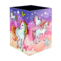 HERMA Papierkorb Einhorn 15 l, Mehrfarbig - Fassungsvermögen: 15 l - Höhe: 31.5 cm - Anzahl Behälter: 1 - Material: Karton - Detailfarbe: Mehrfarbig - Form: Eckig