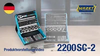 SmartCase Bit-Satz 2200SC-2, 50-teilig (schwarz/blau, 1/4"", mit Umschaltknarre)