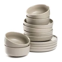 Leonardo Speise-Service Roma 12-teilig, Beige - Material: Keramik - Teller Typ: Speise-Service - Detailfarbe: Beige - Verpackungseinheit: 1 Stück - Form: Rund