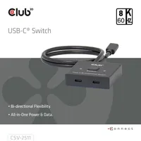 CLUB3D CSV-2511 répartiteur vidéo USB Type-C 2x DisplayPort