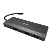 LC-Power Dockingstation LC-HUB-C-MULTI-7-M2 - Ladefunktion: Ja - Dockinganschluss: USB-C - Kompatible Hersteller: Universal - Vesa-Bohrung vorhanden: Nein