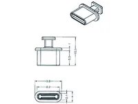 DeLOCK 64013 socket safety cover USB Type-C Black 10 pc(s)