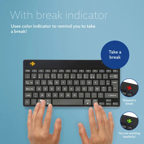 R-GO COMPACT BREAK ERGONOMIC KEYBOARD AZERTY (FR) BLUETOOTH B