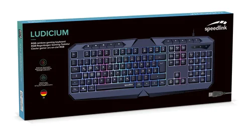 Speedlink LUDICIUM RGB Rainbow Gaming Keyboard, black DE