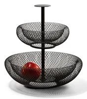 Philippi Etagere Mesh 29 x 29 cm - Produkttyp: Etagere - Materialtyp: Metall - Material: Stahl - Detailfarbe: Schwarz - Anzahl Etagen: 2 × - Stapelbar: Ja