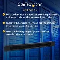 1U BRUSH RACK CABLE MANAGER .
