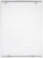 Gardinia Home Decor Solo Manual Solid Pleated shades White