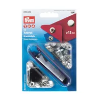 Prym Druckknöpfe Anorak 12 mm, 10 Stück - Detailfarbe: Silber