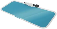 Leitz Glassboard Desktop-Memoboard Blau - Tafelart: Magnethaftendes Glassboard - Detailfarbe: Blau - Material: Sicherheitsglas - Rahmenmaterial: Keine Angabe - Stiftablage: Ja - Breite: 38 cm