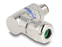 DELOCK M12 Steckverbinder A-kodiert 3 Pin Stecker 90Metall