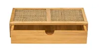 Wenko Aufbewahrungsbox Allegre mit Schublade, Hellbraun - Materialtyp: Holz - Material: Rattan - Detailfarbe: Hellbraun - Produkttyp: Aufbewahrungsbox
