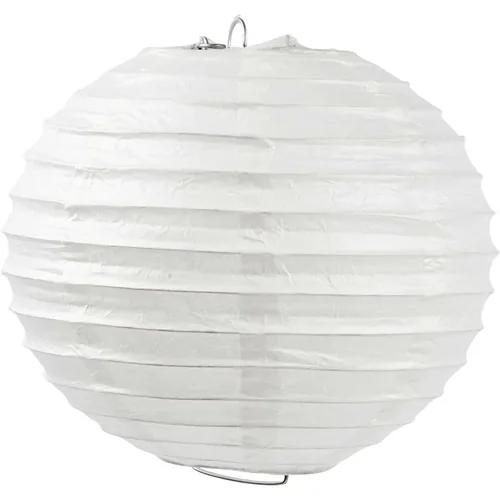Creativ Company Lampion Ø 20 cm Weiss, 1 Stück - Motiv: Ohne Motiv - Verpackungseinheit: 1 Stück - Detailfarbe: Weiss