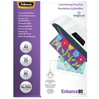FELLOWES Laminiertasche A3 5396403 glanz, 80my 25 Stk