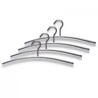 Zeller Present Kleiderbügel 4 Stück, Silber - Material: Edelstahl - Detailfarbe: Silber - Verpackungseinheit: 4 Stück