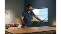 tesa Grössenverstellbares Fliegengitter FALT Fenster, Anthrazit - Breite: 80 cm - 140 cm - UV Schutz: Nein - Für Schädling: Fluginsekten - Länge: 140 cm - 80 cm