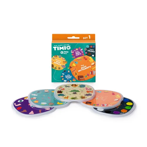 Timio Audio Disc Set 1 (5 Discs) - Altersempfehlung ab: 2 Jahren - Sprache: Multilingual - Italienisch - Portugiesisch - Französisch - Chinesisch - Holländisch - Englisch - Deutsch - Spanisch