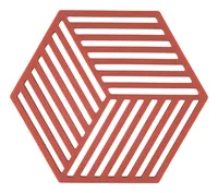 Zone Denmark Topfuntersetzer Hexagon Rot - Anwendungsbereich: Topf  - Material: Silikon - Detailfarbe: Rot - Set: Nein - Zusammenklappbar: Nein