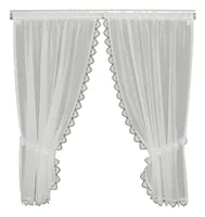 Hubatka Tagvorhang Vitrage zum Aufhängen 95 cm x 150 cm, Offwhite - Breite: 95 cm - Höhe: 150 cm - Eigenschaften: Keine Eigenschaft - Zertifikate: Keine Zertifizierung - Motiv: Ohne Motiv - Detailfarbe: Offwhite