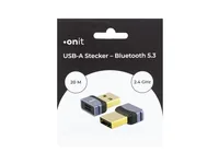 onit USB-Bluetooth-Adapter USB-A – Bluetooth 5.3, 1 Stück - WLAN: Nein - Schnittstelle Hardware: USB-A - Bluetooth-Version: 5.3