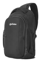Manhattan Amsterdam Sling Backpack 13.3", Anti Theft, Black, Top Load Backpack, Carrier with Single Shoulder Strap for Notebooks and Tablets up to 13.3", Premium Padding, Front and Multiple Interior Pockets, Water-Resistant, Three Year Warranty