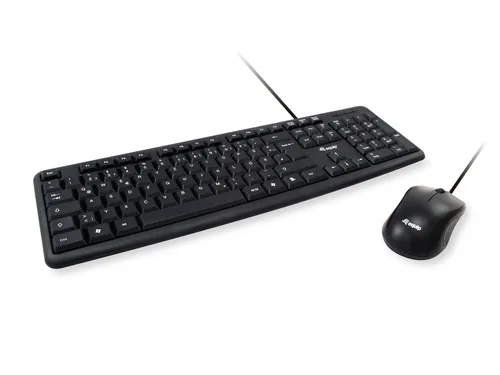 Equip Kombi Kabelgebunden TastaturMaus PT schwarz 1.35m