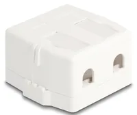 DELOCK Keystone Leergehäuse 2 Port magnetischer Unterseite w