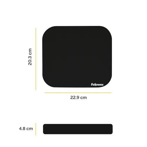 FELLOWES Mausmatte 58024 gummiert schwarz