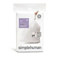 simplehuman CW0254 plastic bag White 60 pc(s)