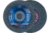 Pferd Polifan-Fächerscheiben Zirkonkorund PFR 125 x 22.23 mm M Z40 - Zubehörtyp: Winkelaufsatz - Durchmesser: 125 mm - Für Material: Stahl - Edelstahl - Set: Nein