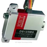 KST Flächenservo DS125MG 7 kg, 0.12 s, Digital - Breite: 10 mm - Höhe: 35.5 mm - Länge: 30 mm - Set: Nein - Getriebe: Metall - Servo-Technologie: Digital