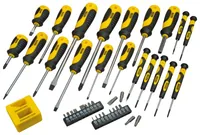 Schraubendreher-Set, 42-teilig (schwarz/gelb, mit Tasche)