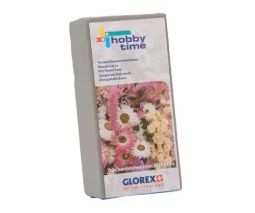 Glorex Steckschaum für Trockenblumen 23 x 11 x 7.5 cm - Detailfarbe: Grau