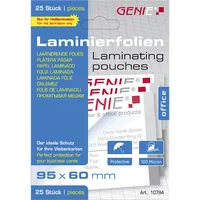GENIE Laminiertaschen 25 im Visitenkartenformat - Folien