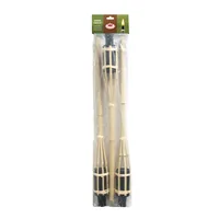 Esschert Design Bambusfackel, 3er Set - Eigenschaften: Keine Eigenschaft - Höhe: 62.5 cm - Durchmesser: 6 cm - Verpackungseinheit: 3 Stück - Set: Ja - Detailfarbe: Beige