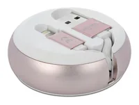 Delock USB 2.0-Kabel mit Autorollfunktion USB A - Lightning 0.92 m - Kabeltyp: Anschlusskabel - Detailfarbe: Rosé - USB Standard: 2.0 (480 Mbps) - Länge: 0.92 m - USB Anschluss 2 (Endgerät): Lightning - Geschlecht Anschluss 2 (Endgerät): Male (Stecker)