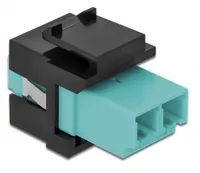 Delock Keystone-Modul LC Buchse zu LC Buchse Aqua / Schwarz - Modultyp: Keystone - Anschluss Front: Buchse LC - Anschluss Rück: Buchse LC - Medientyp: Netzwerk - Schirmung: Nein - Verpackungseinheit: 1 Stück
