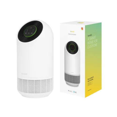 hombli Luftreiniger Smart Air Purifier 25 m² - Typ: Luftreiniger - Geräuschentwicklung in Betrieb: 30 dBA - Filtertyp: Aktivkohlefilter - HEPA-Filter - Vorfilter - Duftstoffbehälter: Nein - Display vorhanden: Nein - Hygrostat: Nein