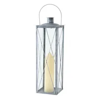 Boltze Laterne Farol 4-teilig, Transparent/Grau - Detailfarbe: Grau - Transparent - Höhe: 20 cm - 36 cm - 50 cm - 70 cm - Detailmaterial: Eisen - Glas - Metall - Grundmaterial: Glas - Metall