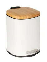 Wenko Treteimer Fianema 3 l, Weiss - Fassungsvermögen: 3 l - Anzahl Behälter: 1 - Detailfarbe: Weiss - Form: Rund - Material: Stahl