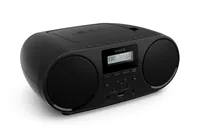 Philips Radio/CD-Player TAZ6000/10 Schwarz - Radio Tuner: FM - Stromversorgung: Batteriebetrieb - Netzbetrieb - Detailfarbe: Schwarz - Ausstattung: Sleep-Timer - Display - Fernbedienung - CD-Player - App - Typ: Portabler Radio