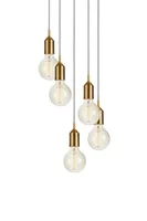Markslöjd Pendelleuchte Bronx, 5 x E27, max. 60W, Bronze - Betriebsart: Netzbetrieb - Lampensockel: E27 - Farbtemperatur Kelvin: Je nach Leuchtmittel - Gesamtleistung: 60 W - Farbwiedergabeindex CRI: 0 - Dimmbar: nicht dimmbar