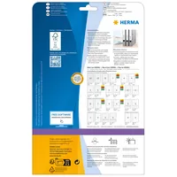 HERMA Ordneretiketten 5123 192 x 59 mm permanent, Weiss - Klebehaftung: Permanent - Drucker Kompatibilität: Inkjet - Laser - Anzahl Blatt: 25 × - Papierformat: A4 - Anzahl Etiketten: 100 - Etikettengrösse: 192 x 59 mm