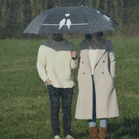 Esschert Design Partner-Regenschirm XL Grau/Schwarz - Schirmtyp: Langschirm - Eigenschaften: Keine Eigenschaft - Zertifikate: Keine Zertifizierung - Länge: 73.5 cm - Schirm-Eigenschaften: Keine - Farbe: Grau - Schwarz