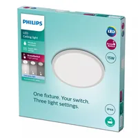 Philips Deckenleuchte LED SceneSwitch CL550 IP44 1500 lm 4000K - Leuchten Kategorie: Deckenleuchte - Betriebsart: Netzbetrieb - Lampensockel: LED fest verbaut - Farbtemperatur Kelvin: 4000 K - Dimmbar: nicht dimmbar - Farbwiedergabeindex CRI: 80