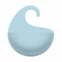 Koziol Duschmittelhalter Surf M, Blau - Befestigung: Haken - Detailfarbe: Blau - Wandmontage: Nein - Utensilienhalter Typ: Bad Utensilienhalter - Detailmaterial: Recycled Kunststoff - Grundmaterial: Kunststoff