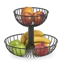 Zeller Present Früchtekorb 1 Stück, Schwarz - Unterteilungsmöglichkeit: Nein - Material: Metall - Detailfarbe: Schwarz - Set: Nein - Durchmesser: 32 cm - Verpackungseinheit: 1 Stück