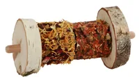 Kerbl Snack Rollbuffet auf Holzspiess, 11 x Ø 6 cm - Nagetierart: alle Kleinnagetiere - Verpackungsgrösse: 100 g - Tierart: Nager