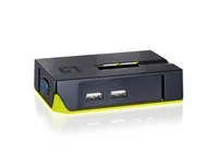 LevelOne KVM Switch 2xUSB-A2xVGA grau