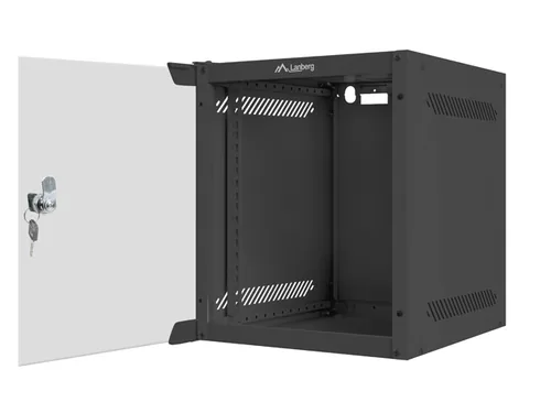 LANBERG 10"" 6U 280x310 Wandgehäuse Glastür FlatPack sw