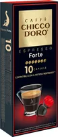 Chicco d'Oro Kaffeekapseln Espresso Forte 10 Stück - Entkoffeiniert: Nein - Produktionsland: Schweiz - Packungsgrösse: 10 Stück - Geschmacksrichtung: Keine - Getränkeart: Lungo - Espresso - Kaffeeart: Nespresso Kapseln